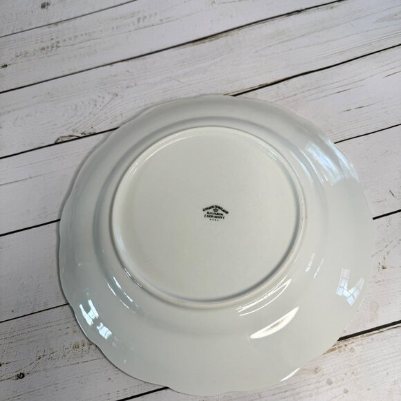 Johann Haviland Blue Garland 10" Dinner Plates Bavaria Germany Platinum Lot of 2 - Picture 8 of 9